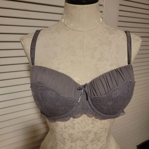 Adore Me grey push up bra with removable pads. 36Dd